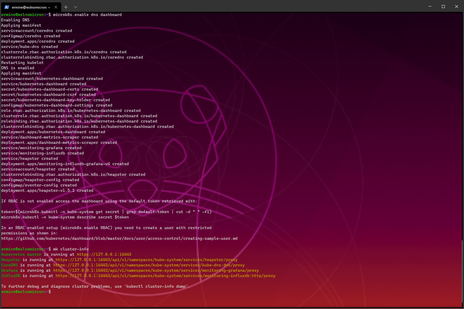 Adding addons and saving configuration