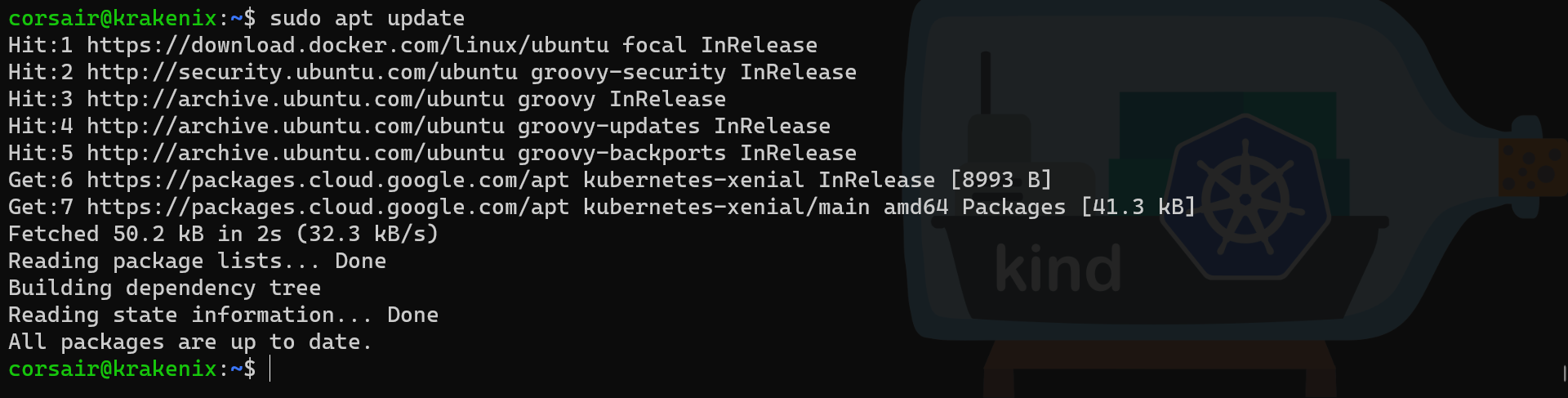 WSL2 kubeadm repository refresh
