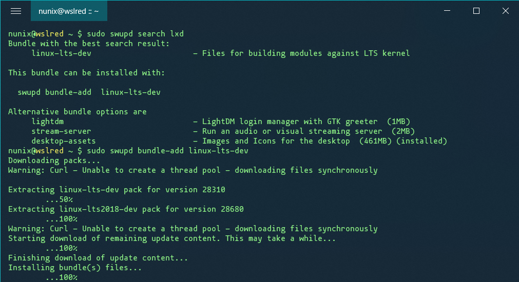 Install LXC on WSL ClearLinux