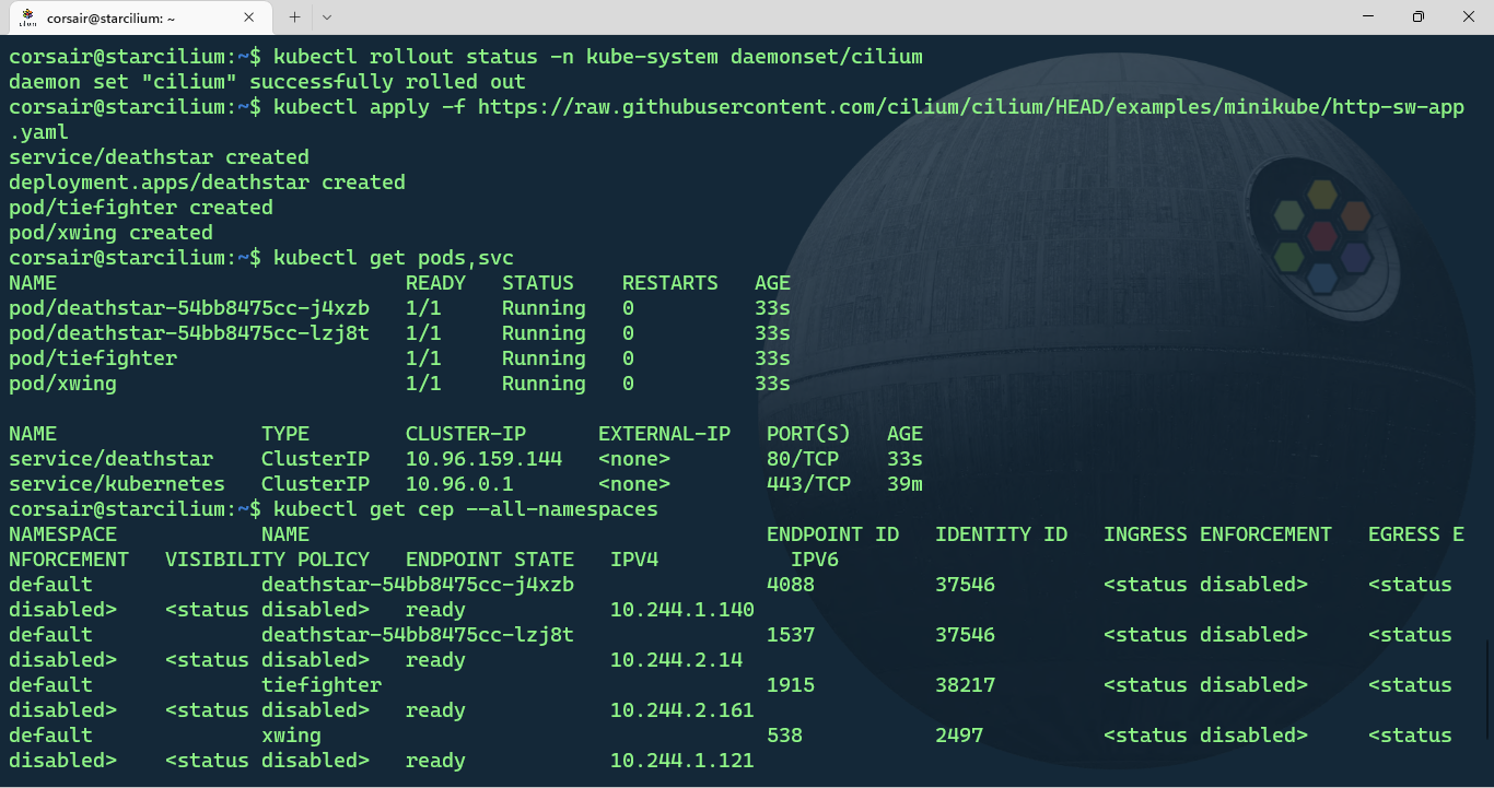 Deploy the Star Wars application