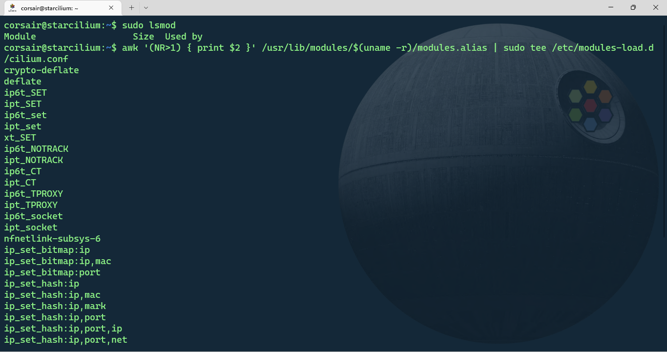 Create the modules-load.d file