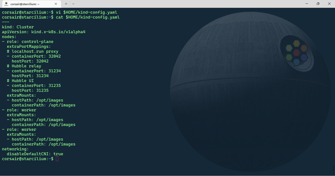 WSL: Save the KinD configuration