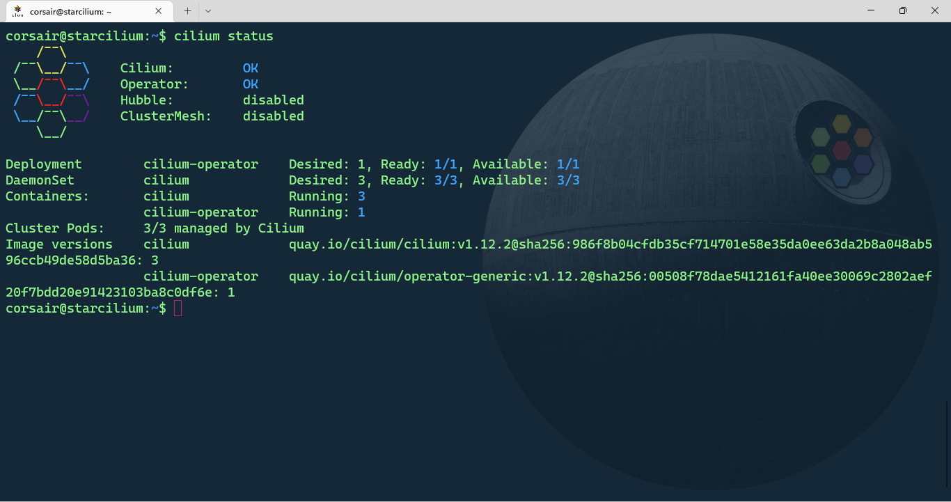 Check the status of Cilium