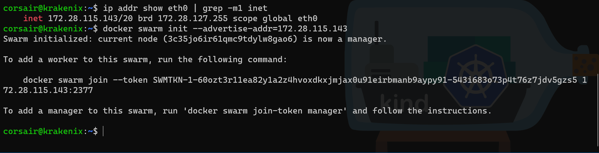 WSL2 Docker Swarm init