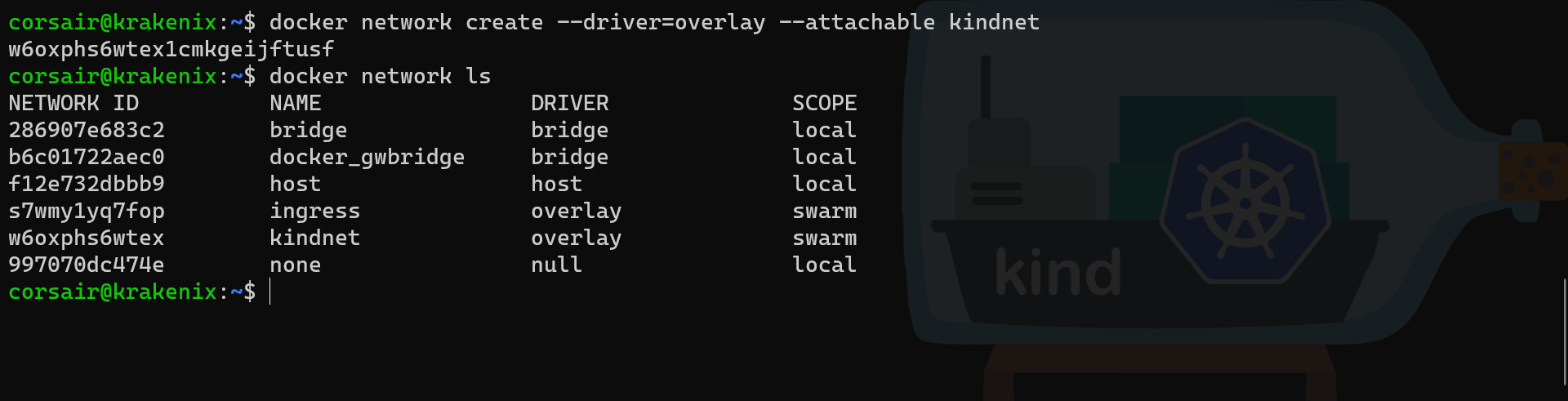 WSL2 Swarm network create