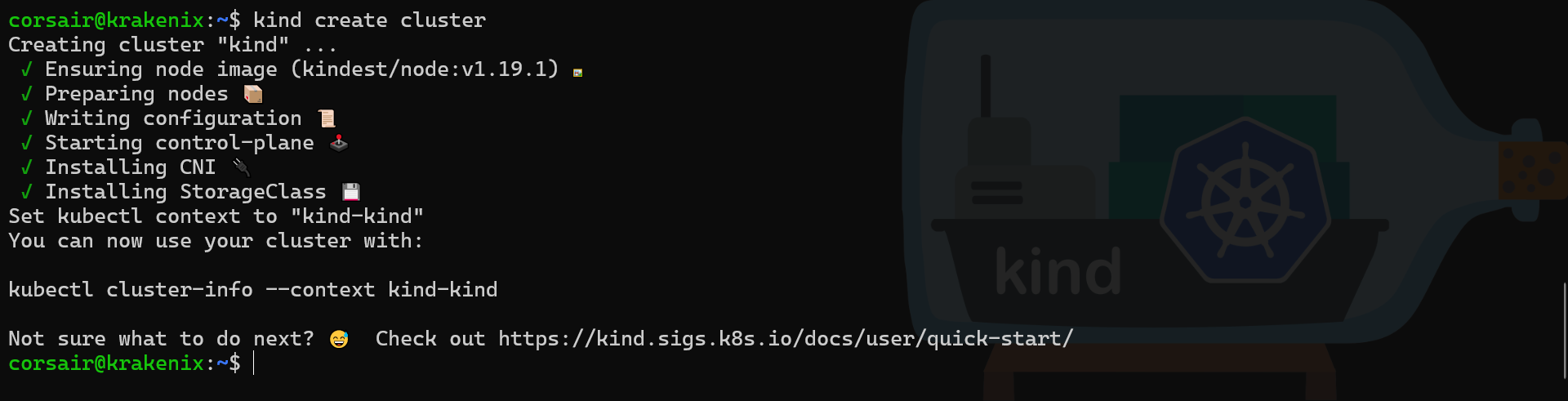 WSL2 KinD create cluster