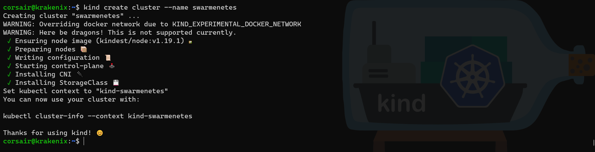 KinD cluster multi-nodes create on first node