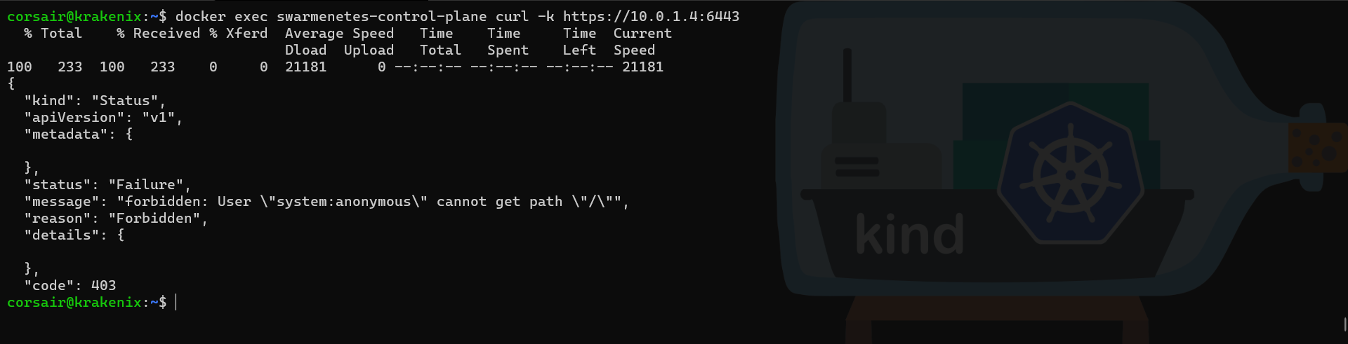 Docker curl second node