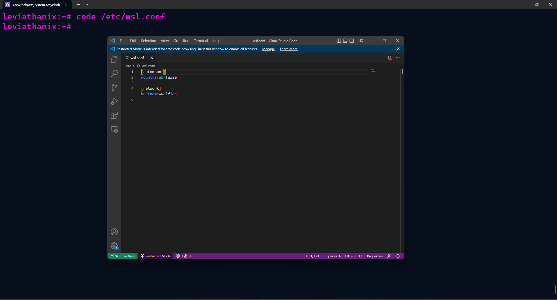 VS Code launch successfully