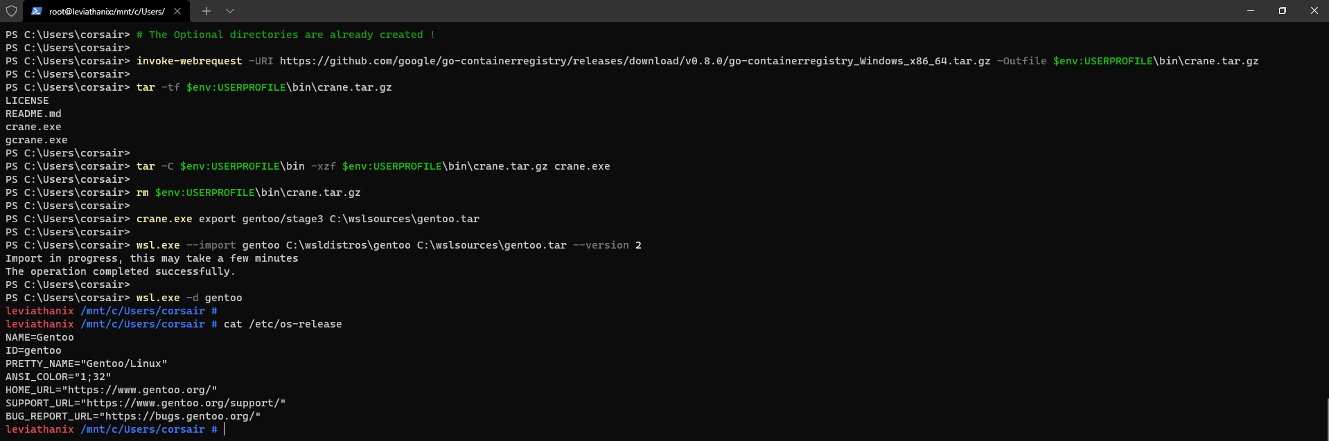 Custom distro install
