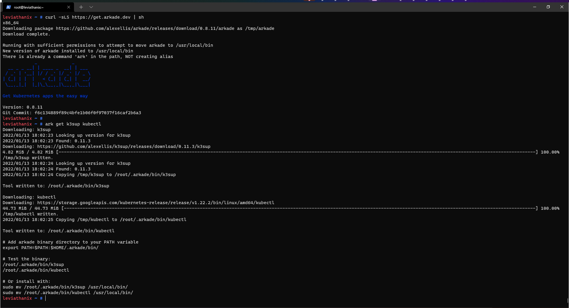 Install Arkade, K3sup and Kubectl